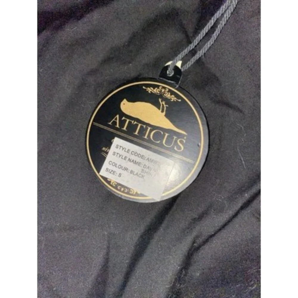 NWT Atticus Y2K Blink 182 Mens Black Dead Bird Button Front Shirt Small - Picture 2 of 5